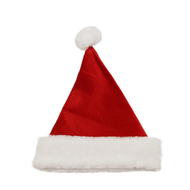 21" Red and White Unisex Adult Christmas Santa Claus Hat Costume Accessory - Medium