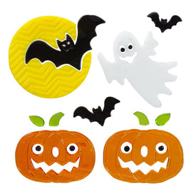 Ghost and Pumpkin Halloween Gel Window Clings