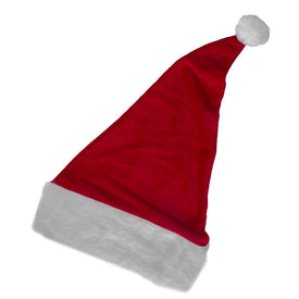 19" Red and White Unisex Adult Christmas Santa Hat- One Size