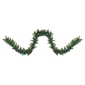 9' x 10" Pre-Lit Northern Pine Artificial Christmas Garland - Multi-Color LED Lights