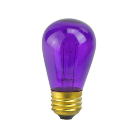 Replacement Transparent Purple S14 Christmas Bulbs Pack of 25