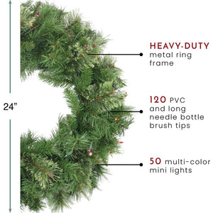 31425157-GREEN Holiday/Christmas/Christmas Wreaths & Garlands & Swags