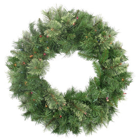 24" Pre-Lit Mixed Cashmere Pine Artificial Christmas Wreath - Multi Lights