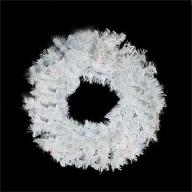 24" Unlit White Iridescent Mixed Pine Artificial Christmas Wreath