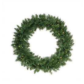 36" Pre-Lit Buffalo Fir Artificial Christmas Wreath - Warm White LED Lights