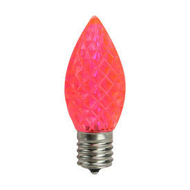 Replacement Faceted LED C9 Pink Christmas Bulbs Pack of 25