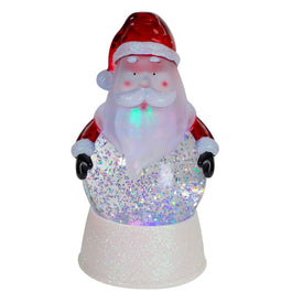7" LED Lighted Color Changing Santa Christmas Snow Globe