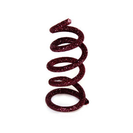 30' x 0.4" Unlit Burgundy Glitter Enchanted Forest Wired Tube Artificial Christmas Garland