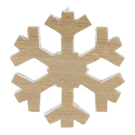 7.5" Unlit Brown and White Snowflake Christmas Tree Topper