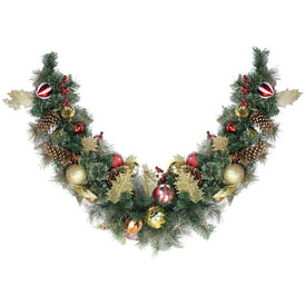6' x 1" Unlit Artificial Christmas Garland with Foliage, Pine Cones, and Berries