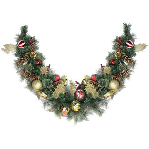 32822921-GREEN Holiday/Christmas/Christmas Wreaths & Garlands & Swags