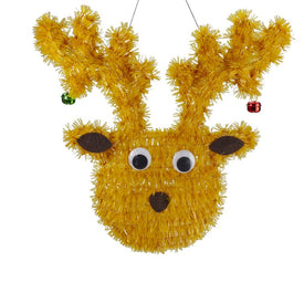 13" Tinsel Reindeer Christmas Window Decoration