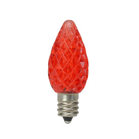 Replacement Faceted LED C7 Red Christmas Bulbs Pack of 25