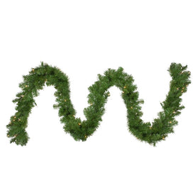 9' x 10" Pre-Lit Windsor Pine Artificial Christmas Garland - Clear Lights