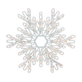 15.25" Lighted Snowflake Christmas Window Silhouette Decor
