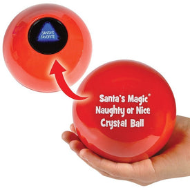 3.75" Red Naughty or Nice Christmas Crystal Ball