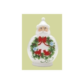 7.5" White and Green Scandinavian Santa Claus Christmas Figurine