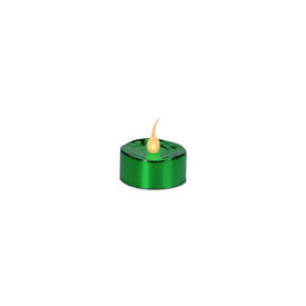 LED Lighted Battery-Operated Flicker Flame Green Christmas Tealight Candles Pack of 4