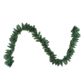 9' x 10" Battery-Operated Pre-Lit Artificial Whitmire Pine Christmas Garland - Clear LED Lights