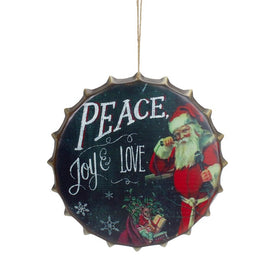 11.75" Red and White Peace Joy and Love Christmas Wall Decor