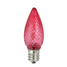 Replacement Faceted Transparent Red LED C7 Christmas Bulbs Pack of 4