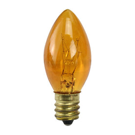 Replacement Transparent C7 Orange Christmas Bulbs Pack of 25