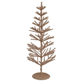 18" Unlit Rose Gold Artificial Tabletop Christmas Tree