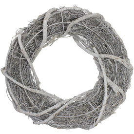 13.5" Unlit Rustic White Twig Artificial Christmas Wreath