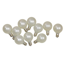Replacement Pearl White G50 Globe Christmas Bulbs Pack of 10
