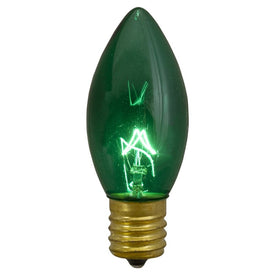 Replacement 3" Green C9 Transparent Christmas Bulbs Pack of 4