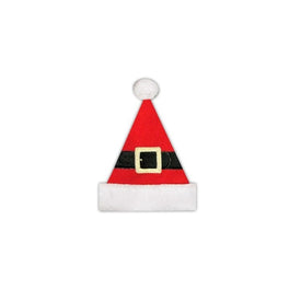 Red and Black Unisex Adult Christmas Santa Hat Costume Accessory - Medium