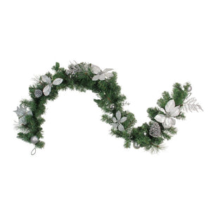 31377210-SILVER Holiday/Christmas/Christmas Wreaths & Garlands & Swags