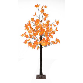 5' Harvest Maple Tree with Warm White LED Lights