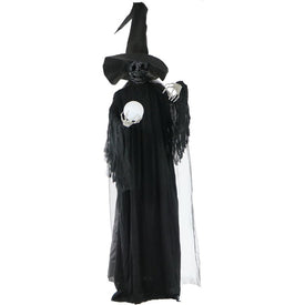 90" Standing Witch with Colorful Strobe Light Crystal Ball