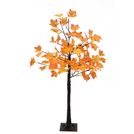 4' Harvest Maple Tree with Warm White LED Lights
