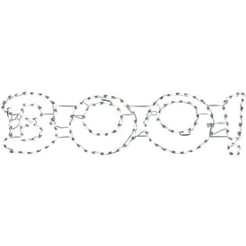 63" x 16" Boo! Sign Indoor/Outdoor LED Lighted Halloween Decoration