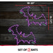 FFHELED029-BAT0-PUR Holiday/Halloween/Halloween Indoor Decor