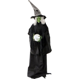 78" Life-Size Animatronic Wicked Witch with LED Crystal Ball