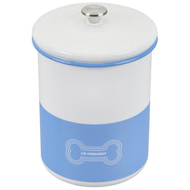 Treat Jar with Stainless Steel Knob - Light Blue