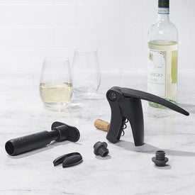 Five-Piece Wine Tools Gift Set - Black/Gray