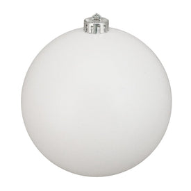 6" Winter White Shatterproof Matte Ball Christmas Ornament