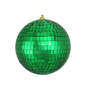 6" Green Mirrored Glass Disco Ball Christmas Ornament