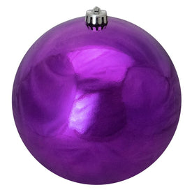 8" Shiny Purple Shatterproof Commercial Size Ball Christmas Ornament