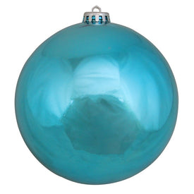 6" Turquoise Blue Shatterproof Shiny Ball Christmas Ornament