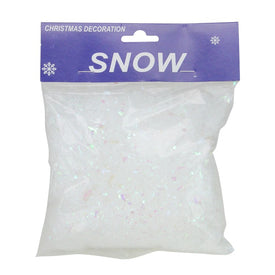 2 oz White Iridescent Artificial Powder Snow Flakes