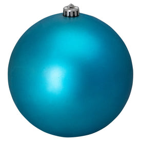 8" Turquoise Blue Shatterproof Matte Ball Christmas Ornament