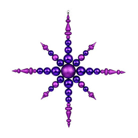 43" Purple Commercial Sized Shatterproof Radical Snowflake Christmas Ornament