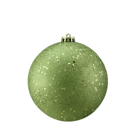 6" Kiwi Green Holographic Glitter Shatterproof Ball Christmas Ornament