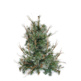 2' Unlit Full Mixed Country Pine Artificial Christmas Wall Tree