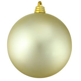 12" Champagne Gold Shatterproof Matte Ball Christmas Ornament